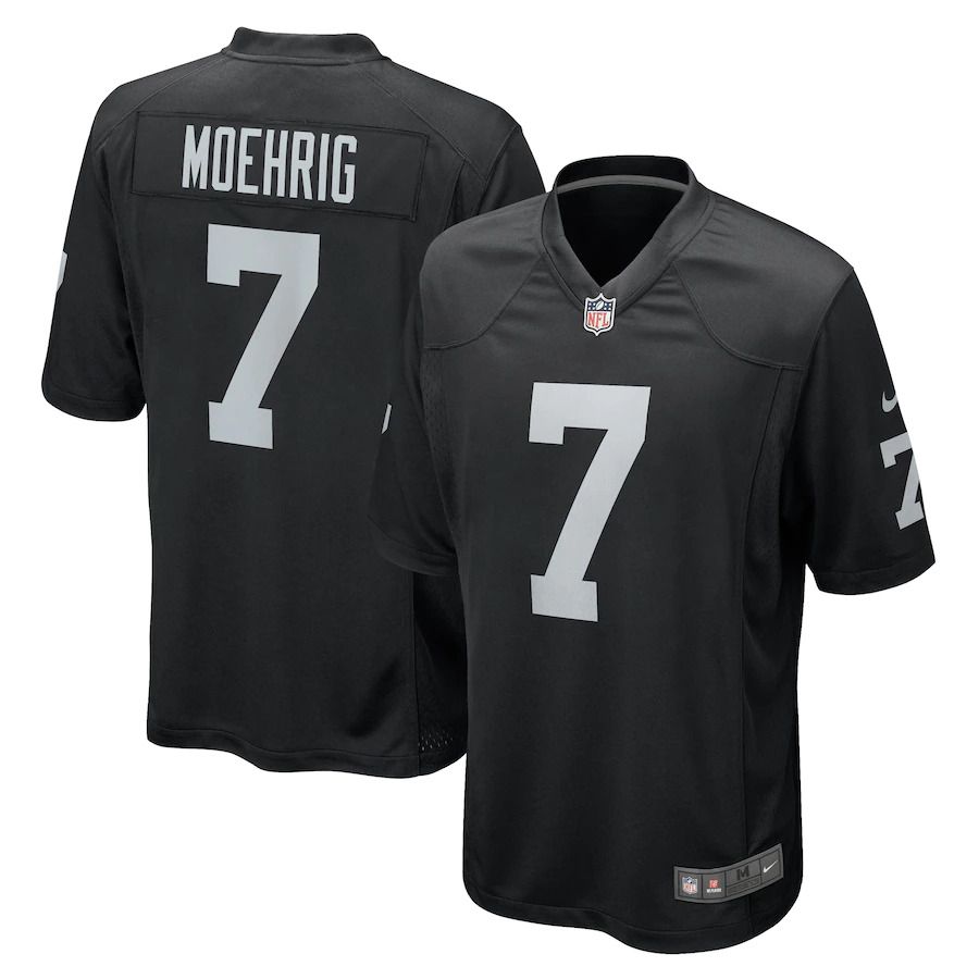 Men Las Vegas Raiders #7 Trevon Moehrig Nike Black Game NFL Jersey